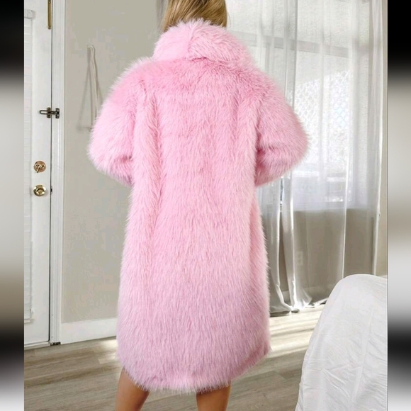 Solid Color Long Sleeve Fluffy Casual Jacket - Picture 2 of 5